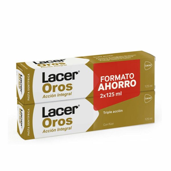 Triple Action Toothpaste Lacer Oro 2 x 125 ml (2 Pieces) Fashion