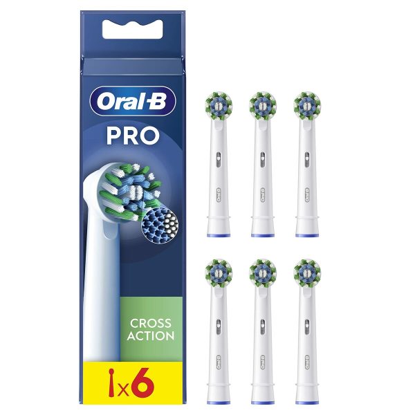 Replacement Head Oral-B Pro Cross Action 6 Units Online Hot Sale