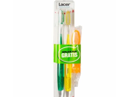 Toothbrush Lacer Technic Medio (3 Pieces) (2 Units) Hot on Sale