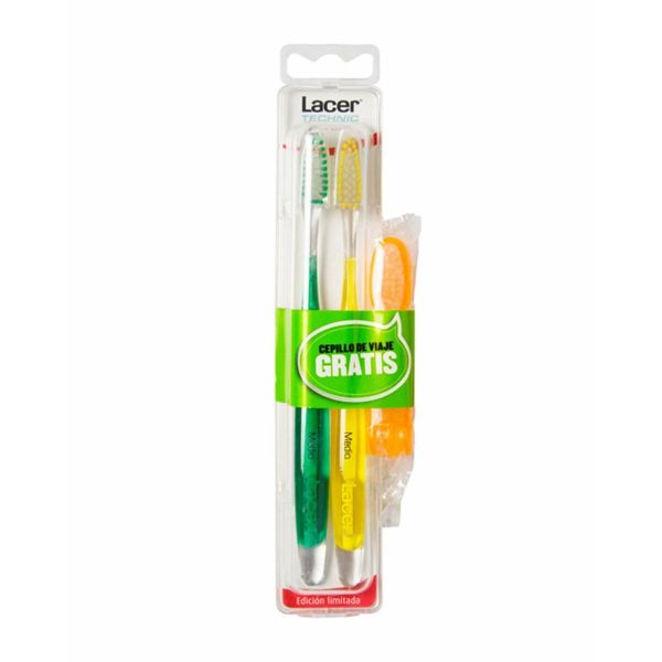 Toothbrush Lacer Technic Medio (3 Pieces) (2 Units) Hot on Sale