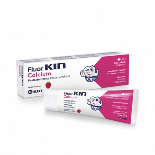 Toothpaste Kin Fluorkin Calcium 75 ml Strawberry on Sale