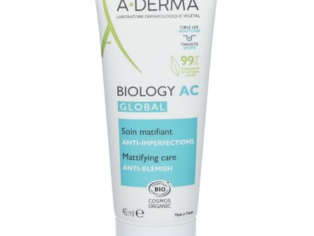 A-Derma Biology AC Global Soin Matifiant Anti-Imperfection Day Cream - 40ml | Mattifying & Anti-Imperfection Moisturizer for Oily Skin Sale